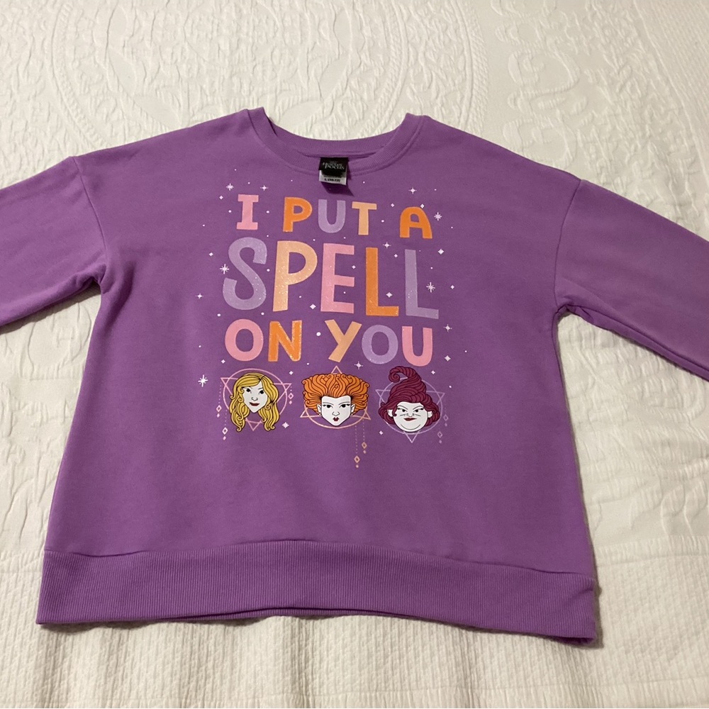 Disney Hocus Pocus Girls Halloween Sweatshirt